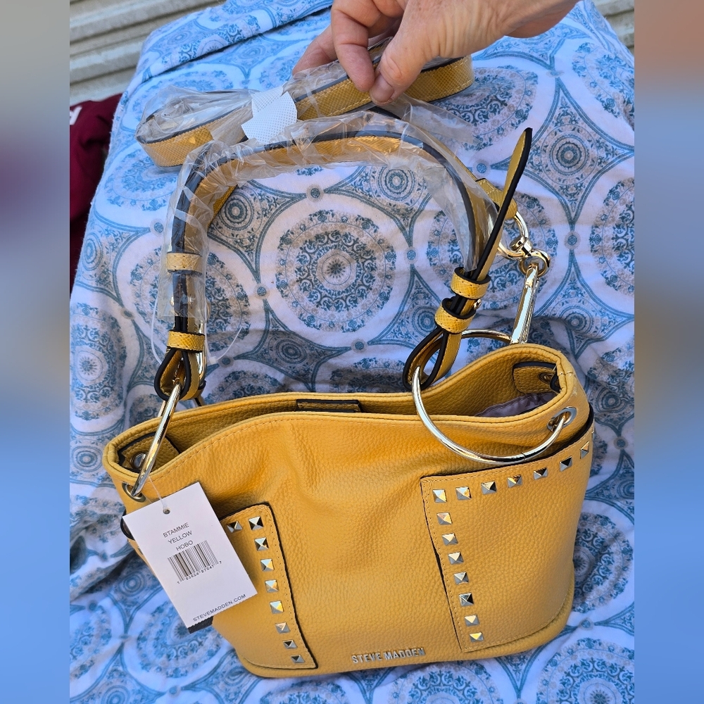 Steve Madden Yellow Studded Women's Bag